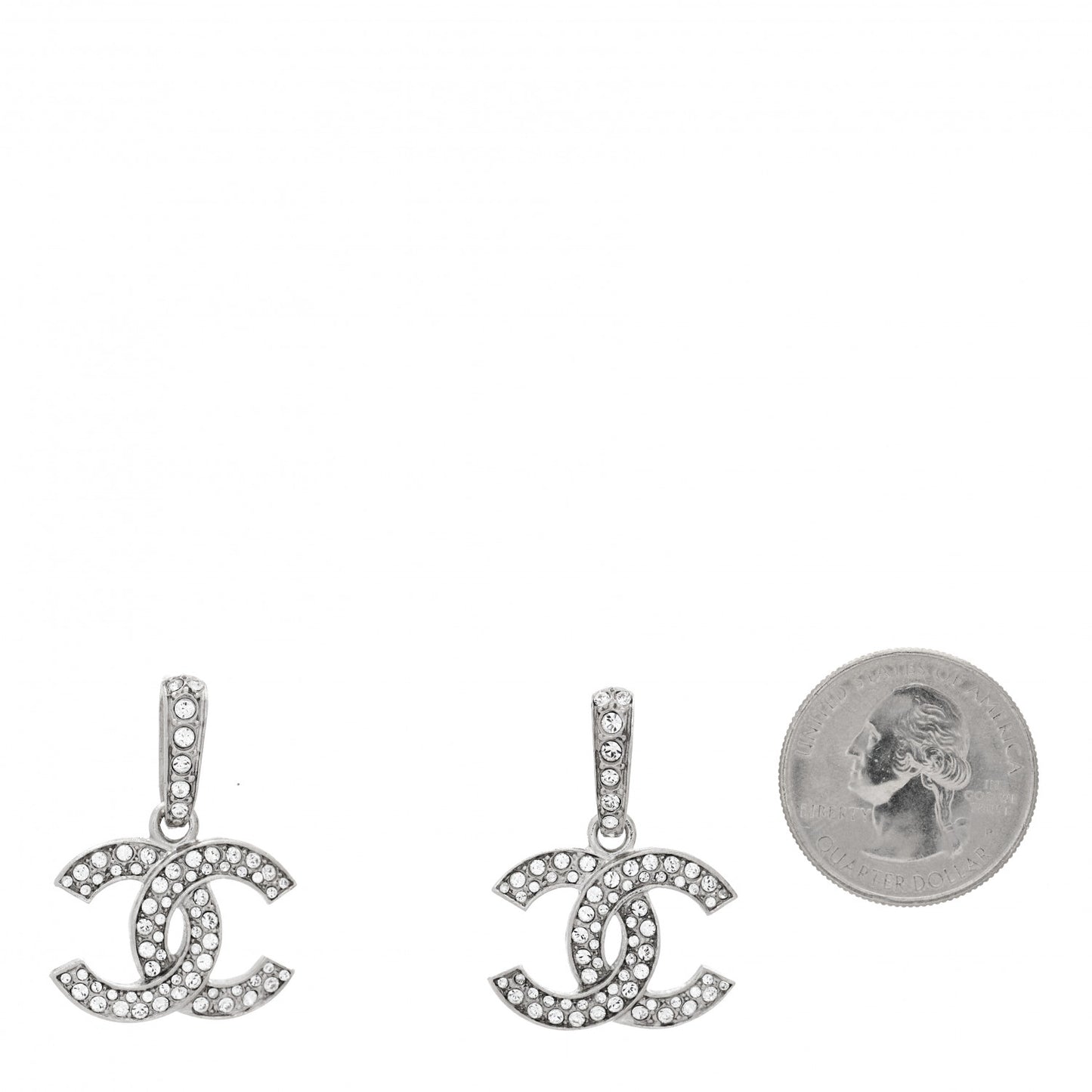 Crystal Palais Garnier CC Drop Earrings Silver