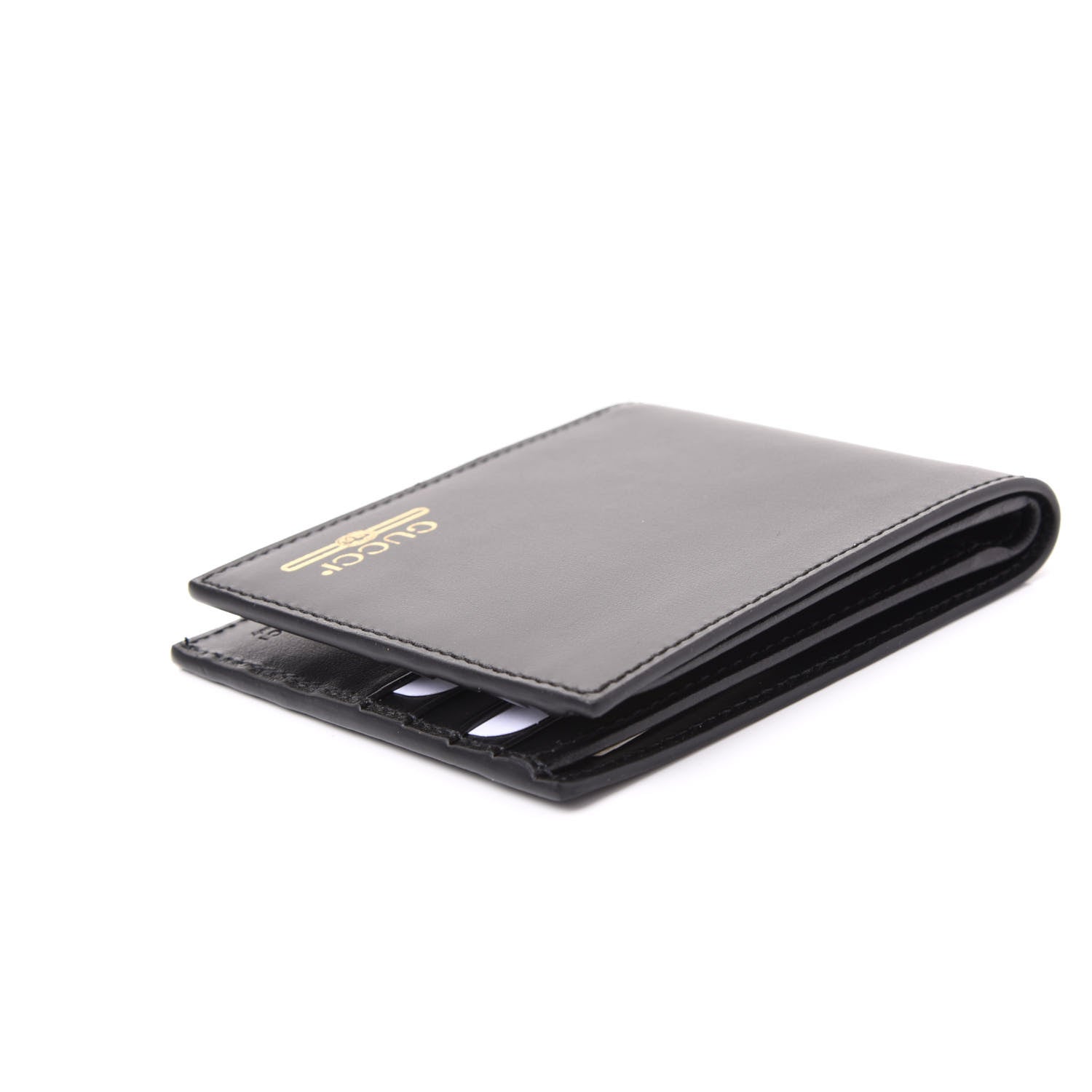Gucci Plutone Calfskin Logo Bi-Fold Wallet Black 7 of 9