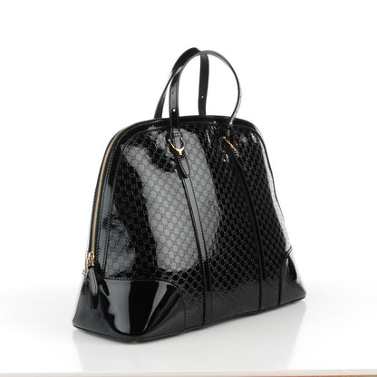 Gucci Patent Microguccissima Large Nice Top Handle Dome Bag Black 3 of 8