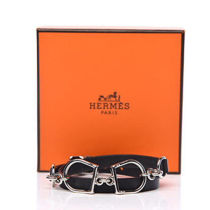 Hermes Swift Etrier Double Tour Bracelet T3 Black 7 of 7