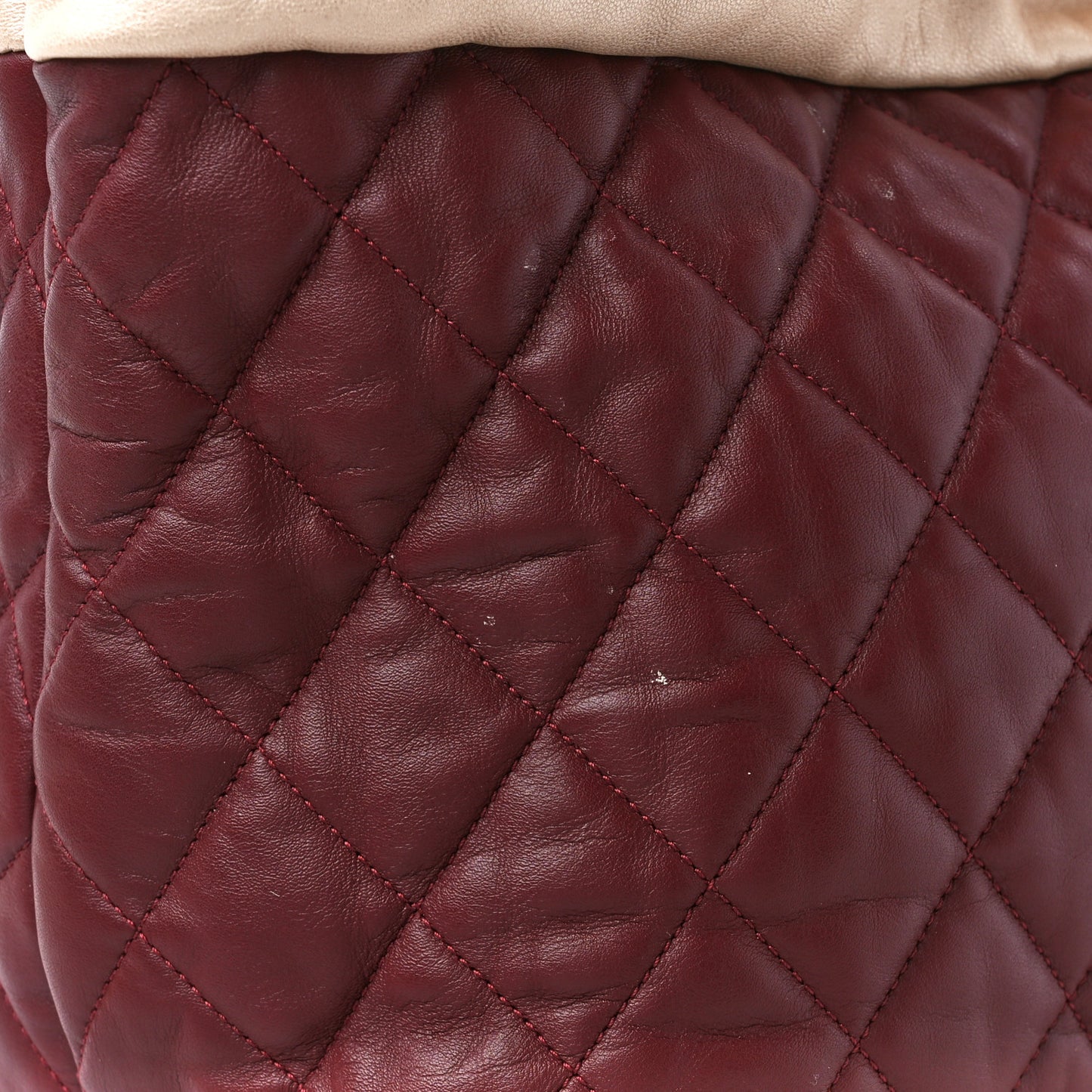 Metallic Lambskin Medium Coco Cocoon Reversible Tote Light Gold