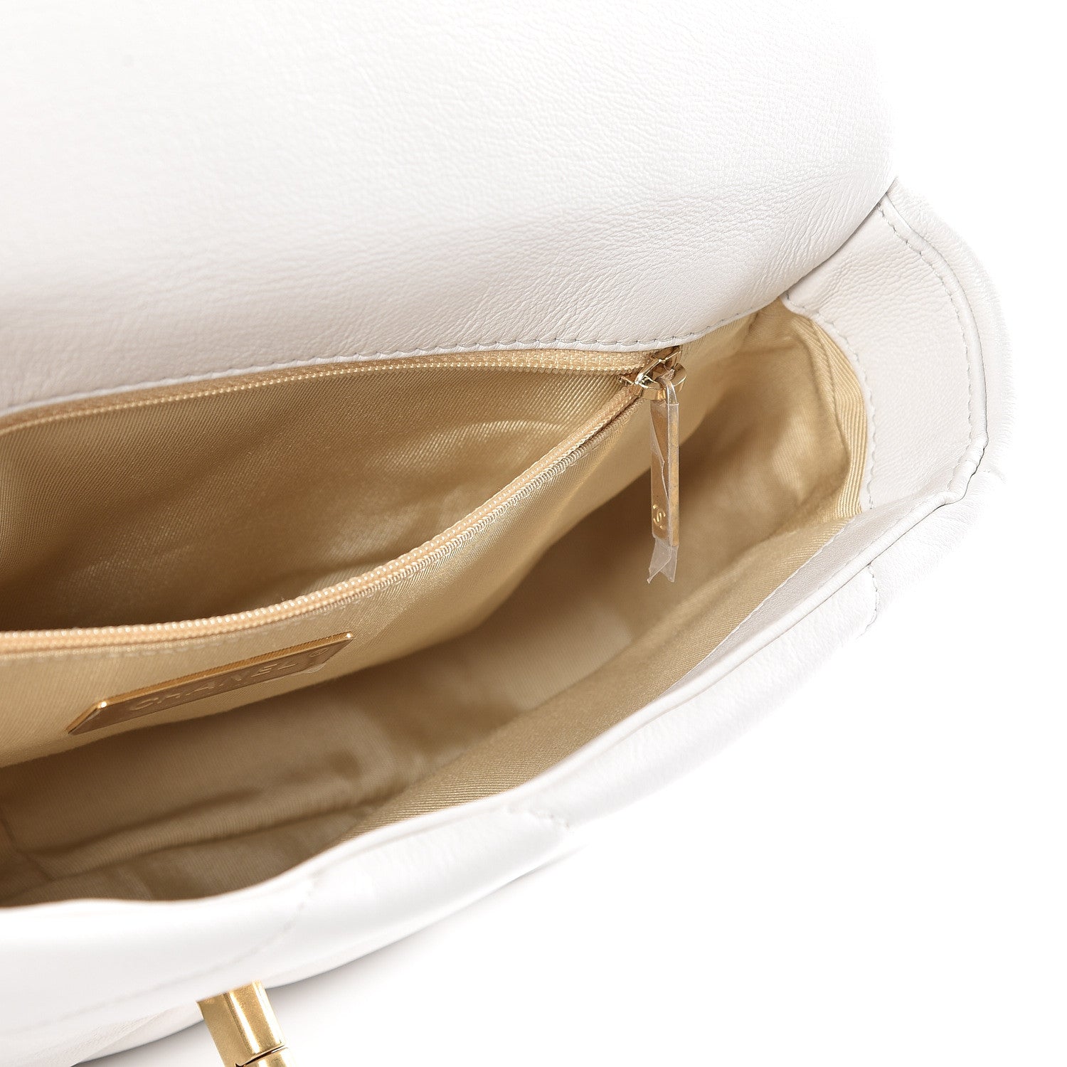 Chanel Lambskin Quilted Medium 19 Flap White 4 of 10