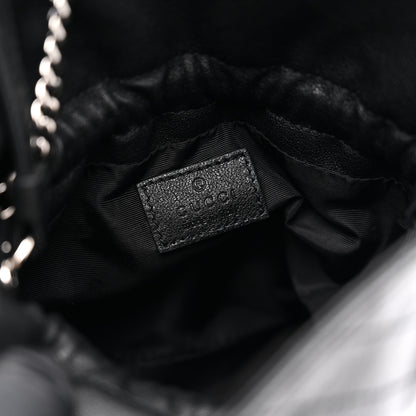Gucci Sakai Be Green Calfskin Diagonal Stitched Mini Blondie Bucket Bag Black 6 of 10