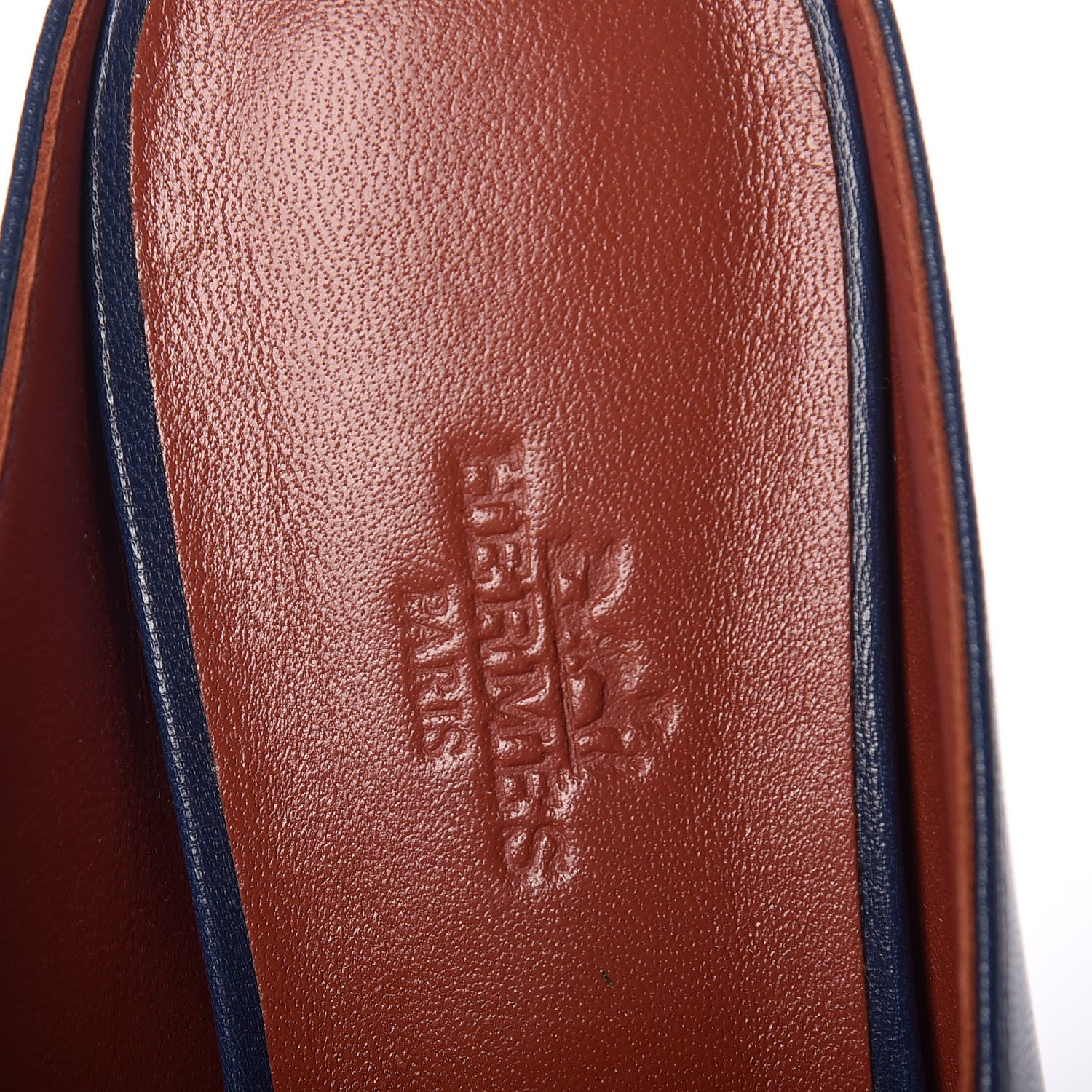 Hermes Goatskin Rivoli Mules 36.5 Bleu Maritime 5 of 7
