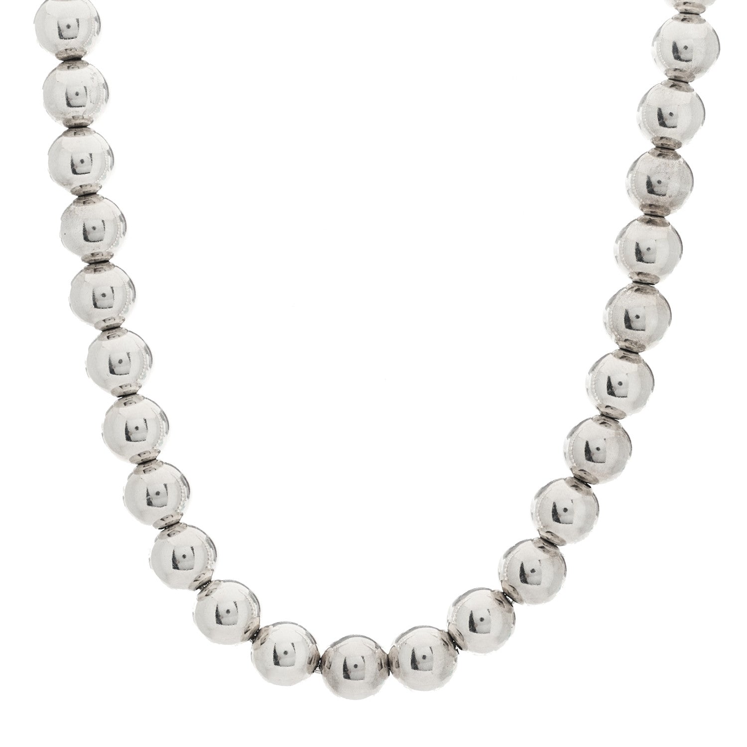 Tiffany Sterling Silver 10mm Hardwear Ball Necklace 1 of 6