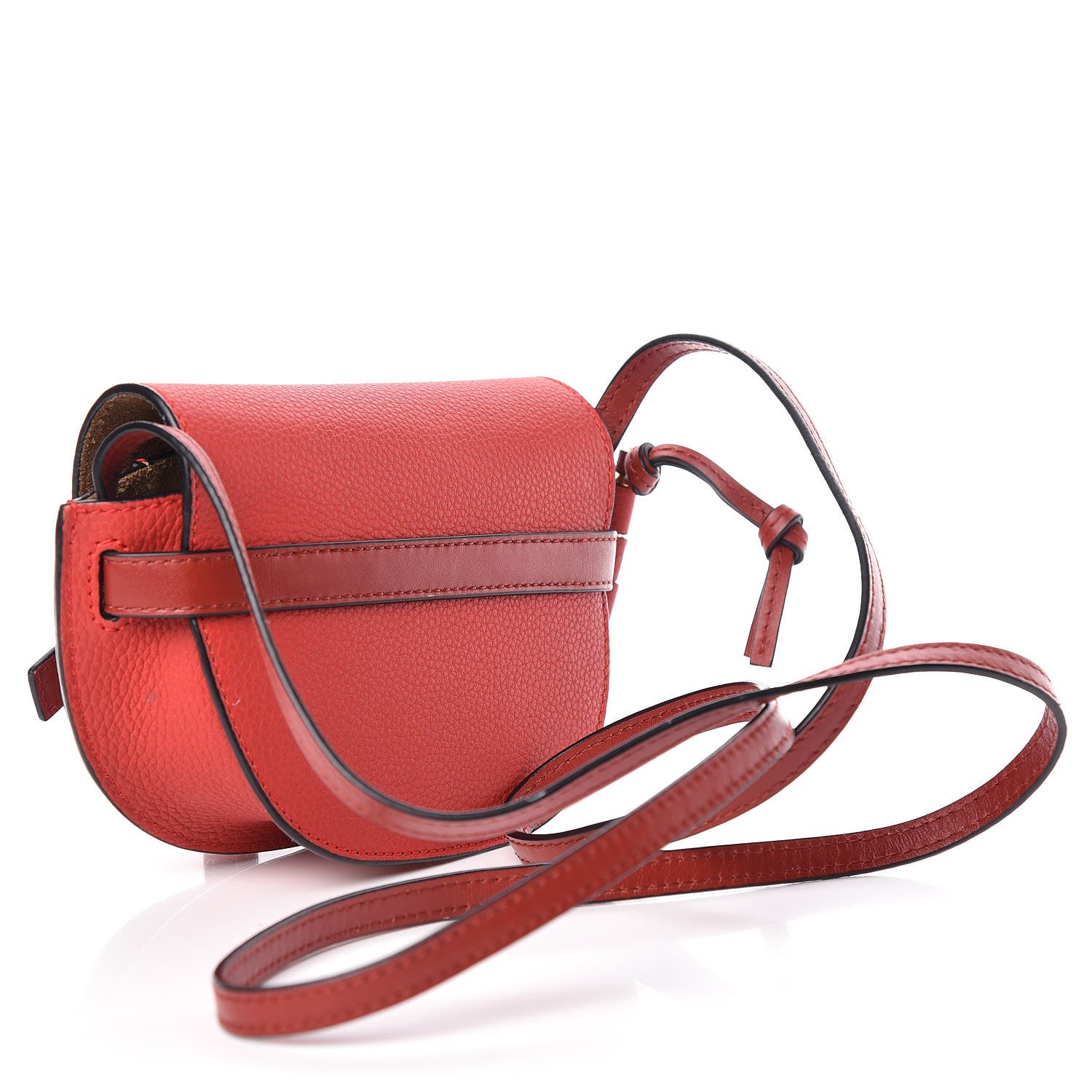 Loewe Grained Calfskin Mini Gate Crossbody Bag Scarlet Burnt Red 3 of 10