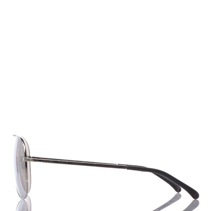 Chanel Aviator CC Sunglasses 4189-T-Q Silver 3 of 7