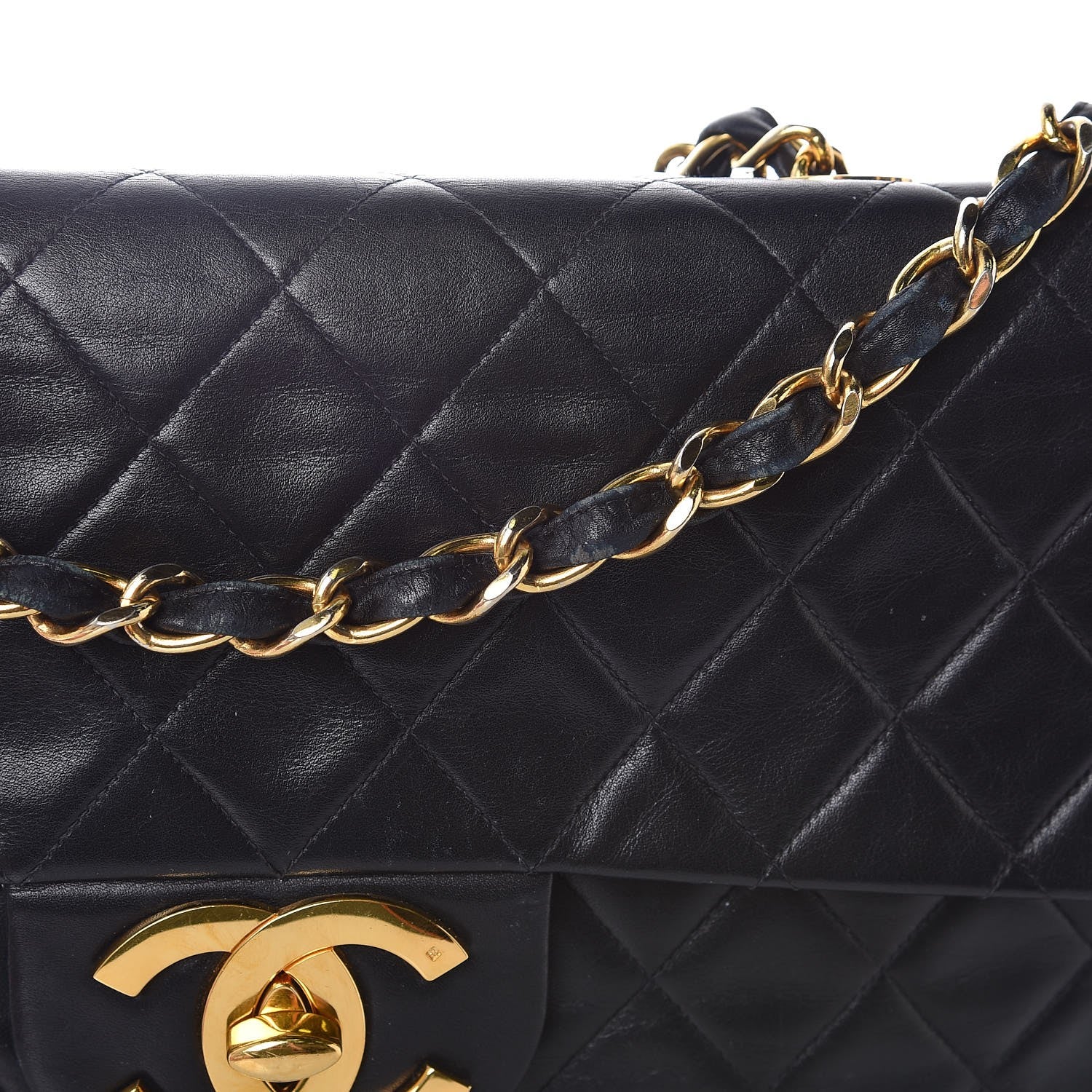 Chanel Lambskin Quilted XL Jumbo Single Flap Black 13 of 16