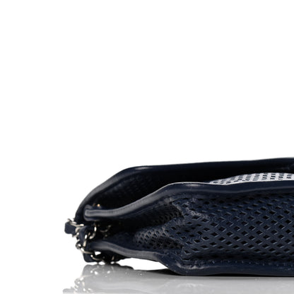 Chanel Perforated Calfskin Large Up In The Air Flap Dark Blue 7 of 9