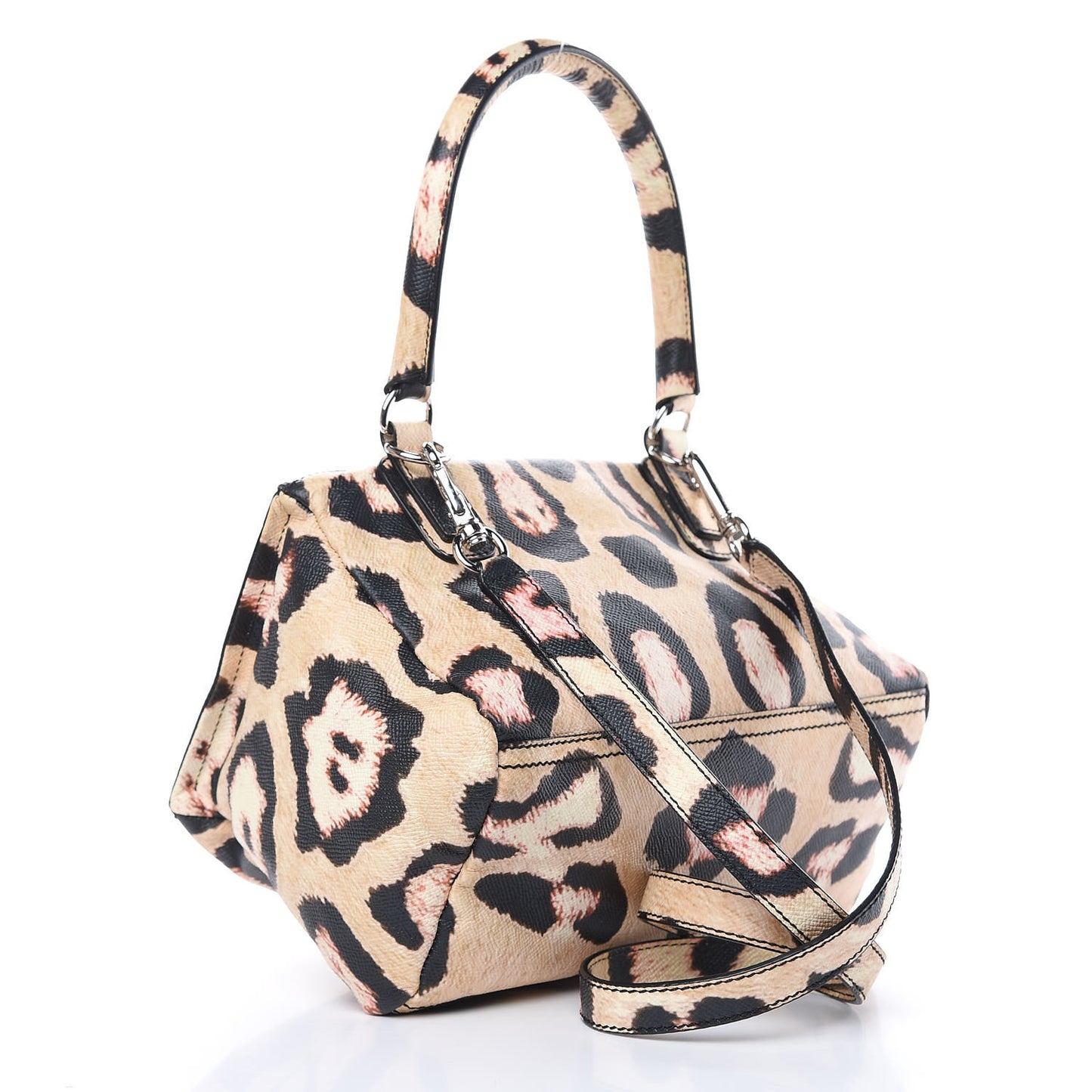 Calfskin Jaguar Print Small Pandora Multicolor
