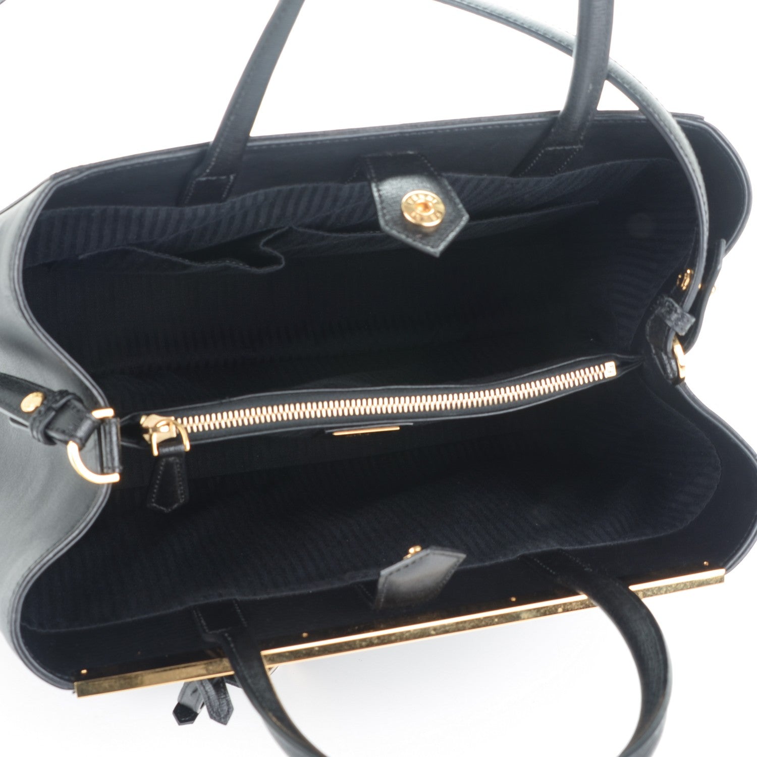 Fendi Vitello Elite Medium 2Jours Tote Black 5 of 6