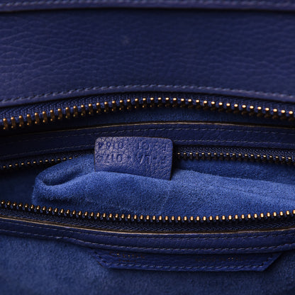 Celine Drummed Calfskin Mini Luggage Indigo 7 of 21