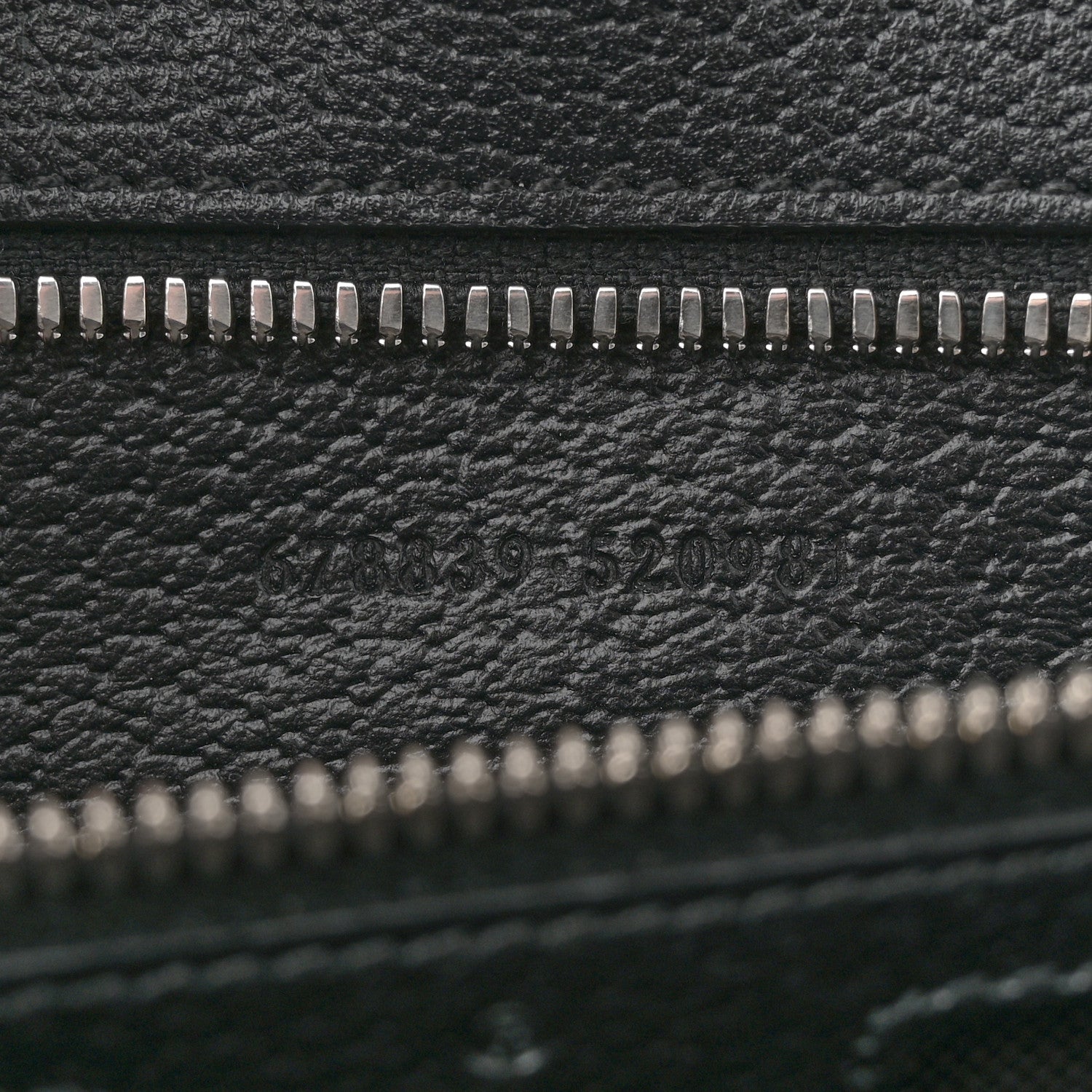 Gucci Monogram Jumbo GG Textured Dollar Calfskin Tote Bag Black 7 of 12
