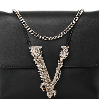 Versace Vitello Virtus Chain Clutch Black 8 of 17
