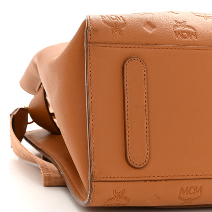 MCM Calfskin Ottomar Monogram Medium Essential Tote Cognac 8 of 10