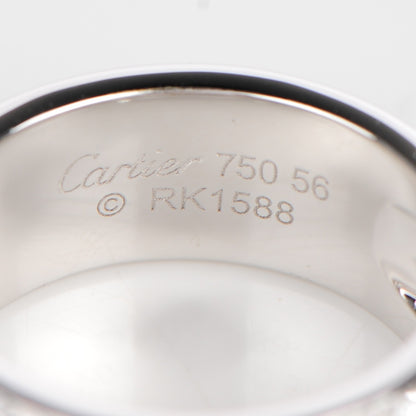 Cartier 18K White Gold Diamond 5 Row Half Paved Band Ring 56 7.5 4 of 4