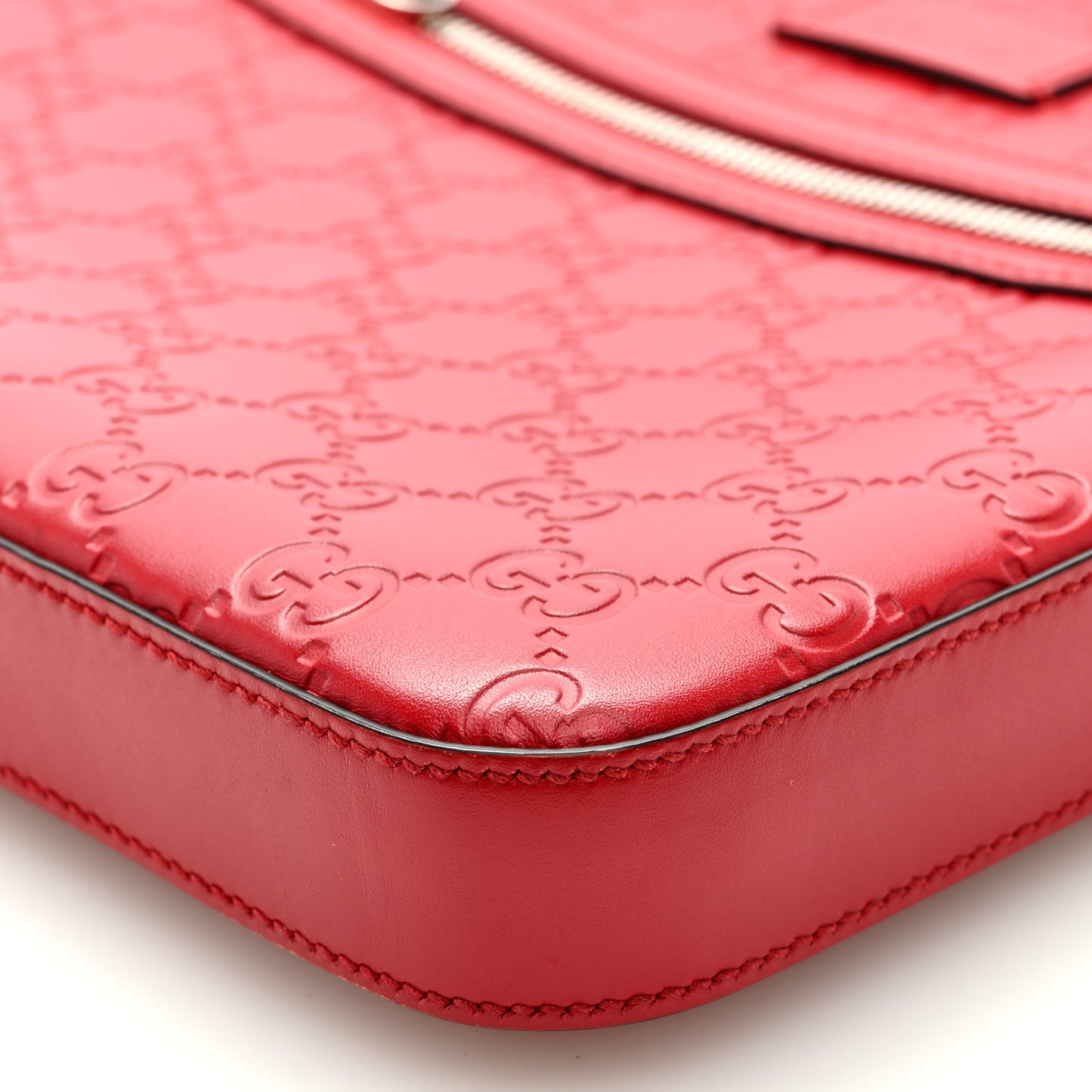 Guccissima Signature Small Messenger Bag Hibiscus Red