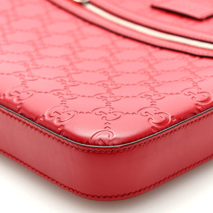 Gucci Guccissima Signature Small Messenger Bag Hibiscus Red 7 of 7