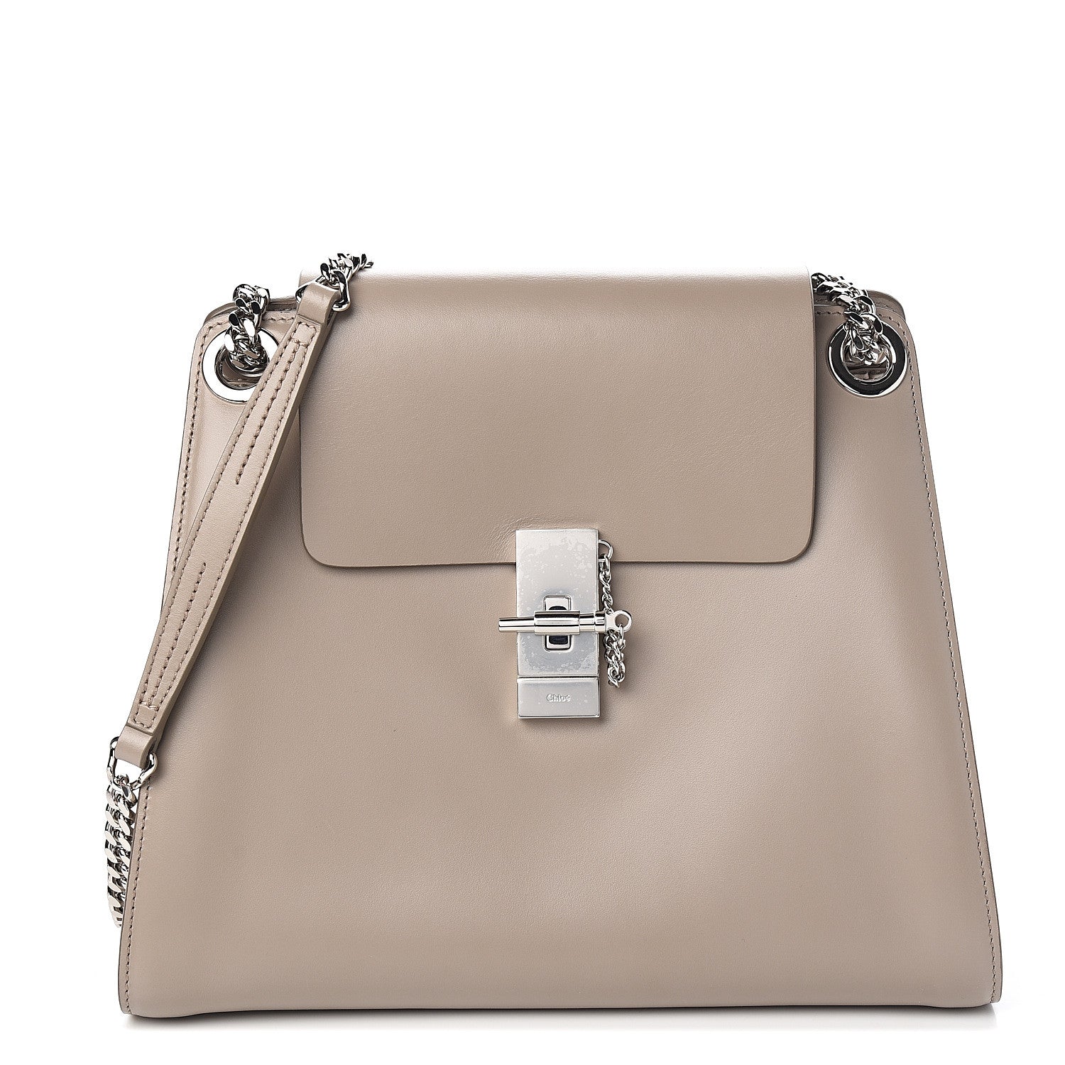 Chloe Shiny Calfskin Medium Annie Shoulder Bag Motty Grey 1 of 11