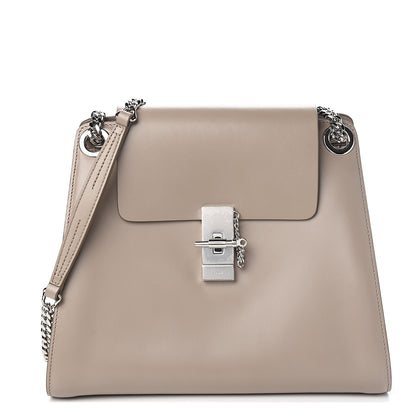 Chloe Shiny Calfskin Medium Annie Shoulder Bag Motty Grey 1 of 11