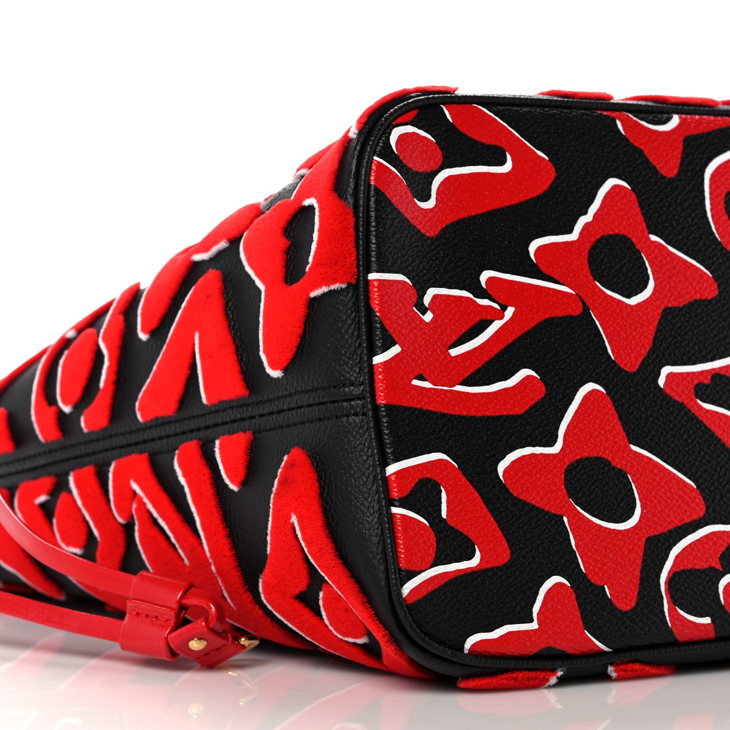 X UF Tufted Monogram Neverfull MM Black Red