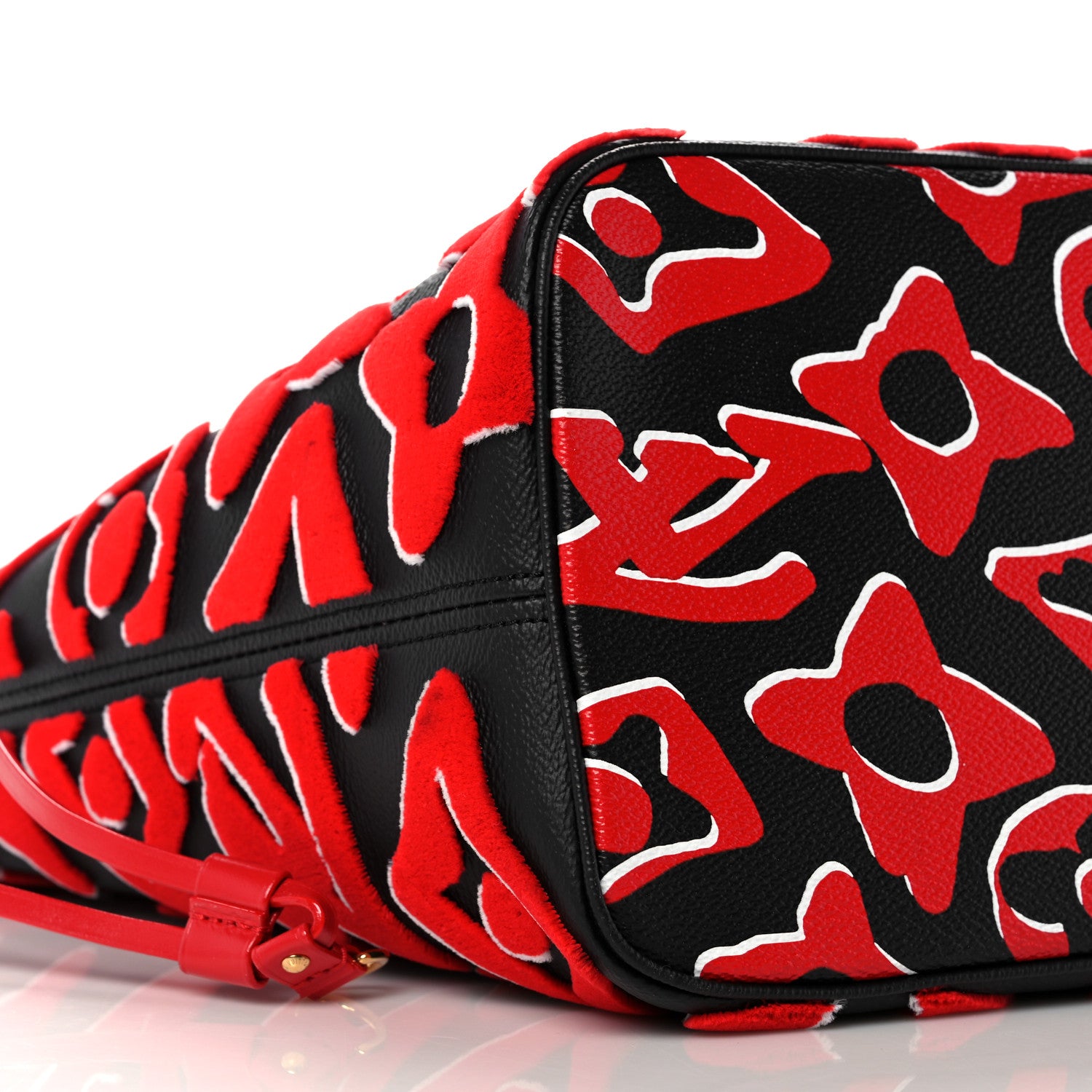 Louis Vuitton X UF Tufted Monogram Neverfull MM Black Red 10 of 11
