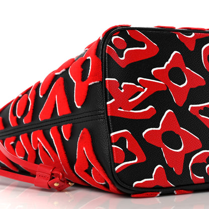 Louis Vuitton X UF Tufted Monogram Neverfull MM Black Red 10 of 11