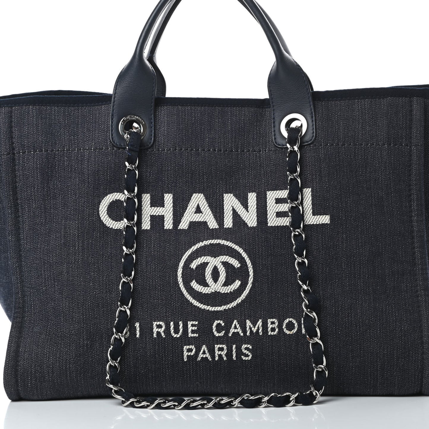 Denim Medium Deauville Tote Dark Blue