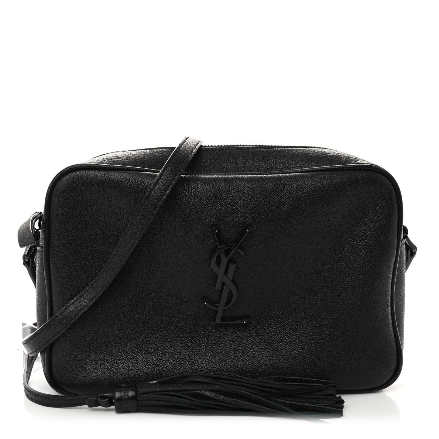 Lambskin Monogram Small Lou Camera Bag Black