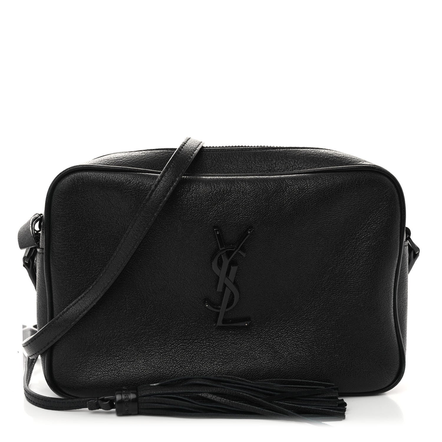 Saint Laurent Lambskin Monogram Small Lou Camera Bag Black 1 of 10