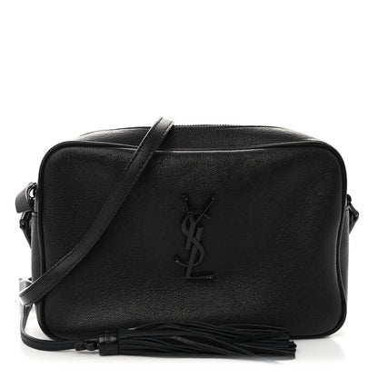 Saint Laurent Lambskin Monogram Small Lou Camera Bag Black 1 of 10
