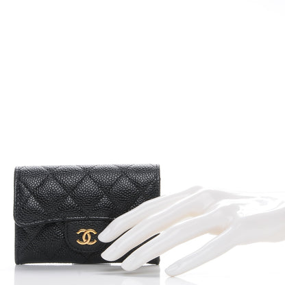 Chanel Caviar Quilted Flap Card Holder Black 2 of 9