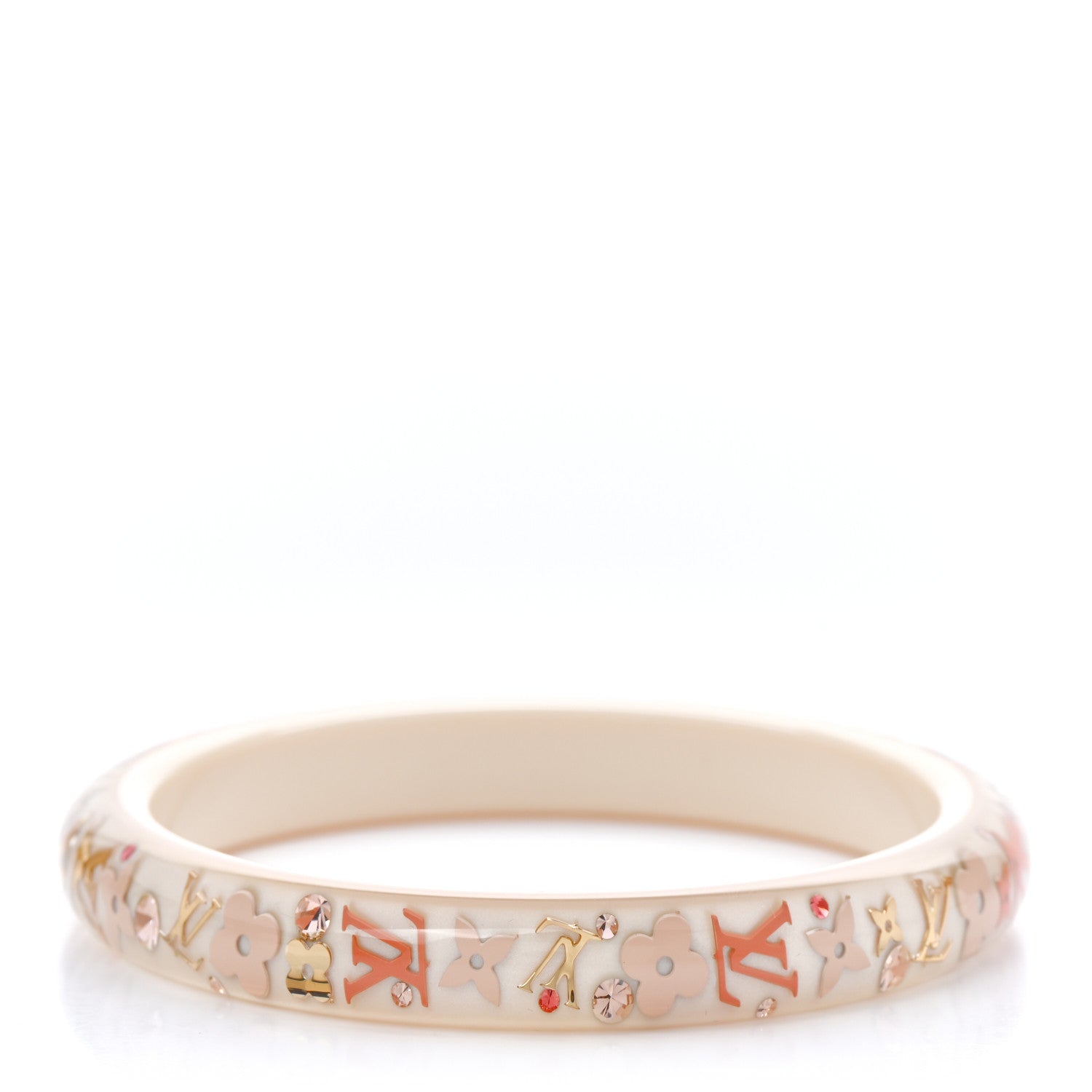 Louis Vuitton Resin Swarovski Medium Inclusion Bracelet PM Nacre 3 of 4