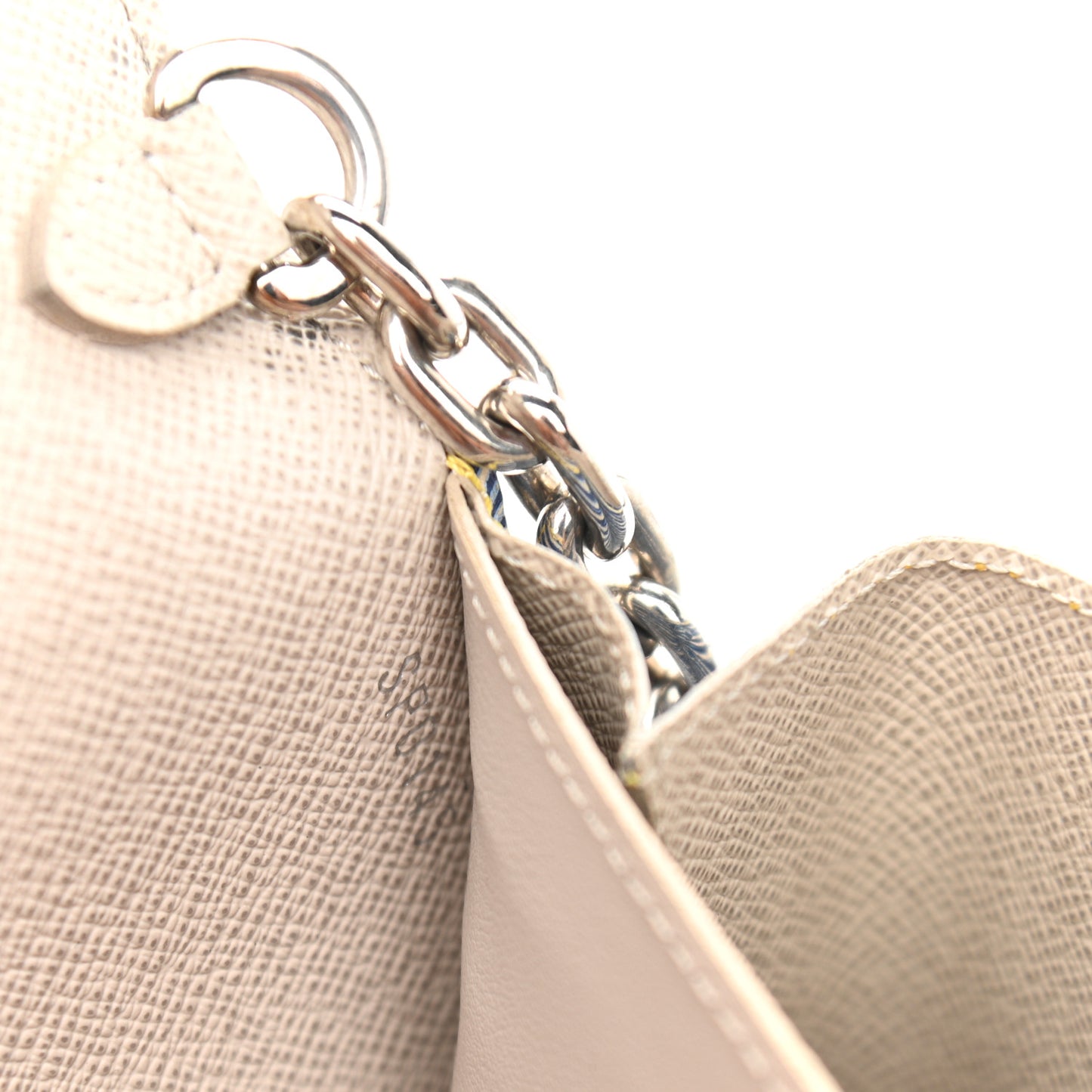 Epi Twist Chain Wallet Denim Light