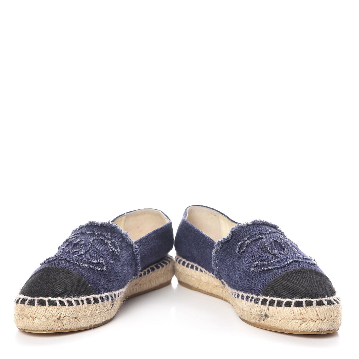Denim Toile CC Espadrilles 38 Navy Black