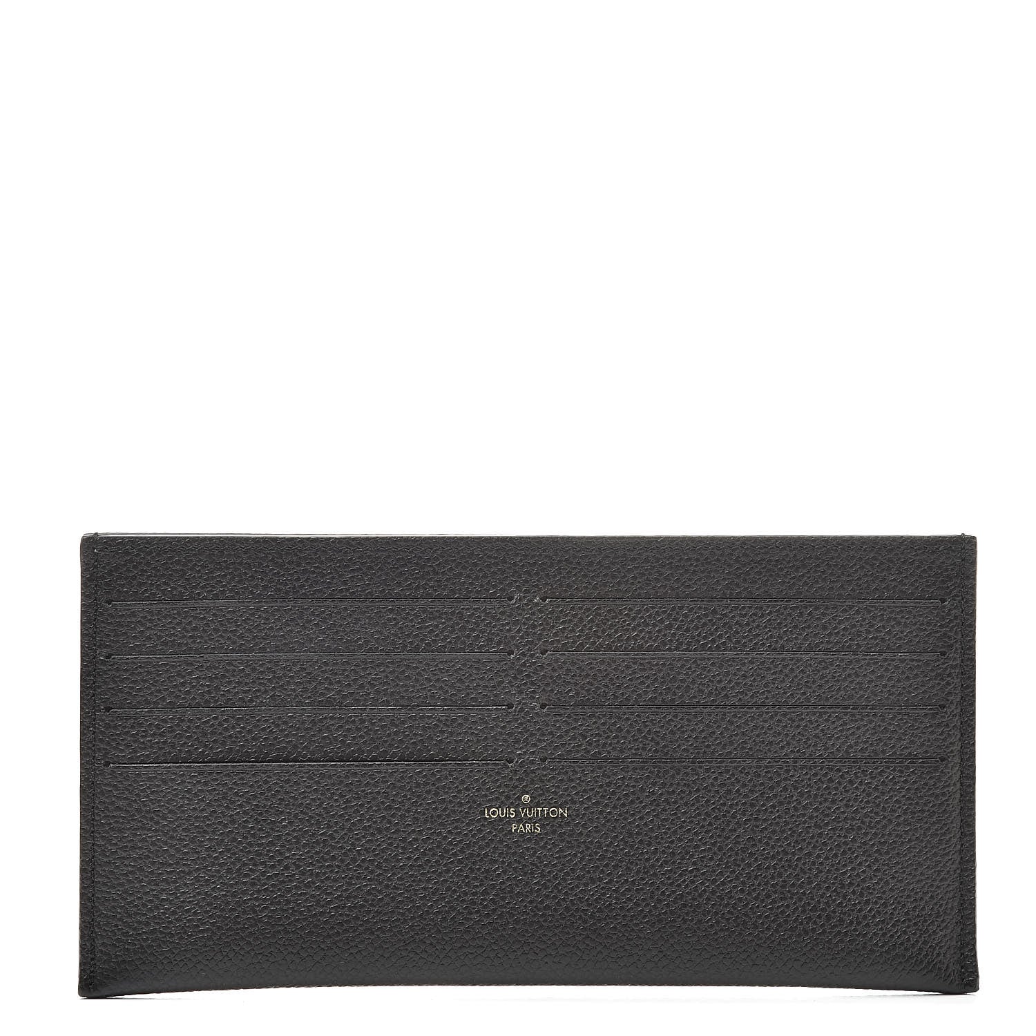 Louis Vuitton Calfskin Felicie Chain Wallet Card Holder Insert Black 1 of 6