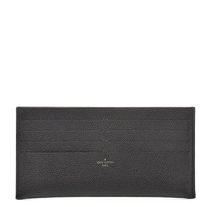 Louis Vuitton Calfskin Felicie Chain Wallet Card Holder Insert Black 1 of 6