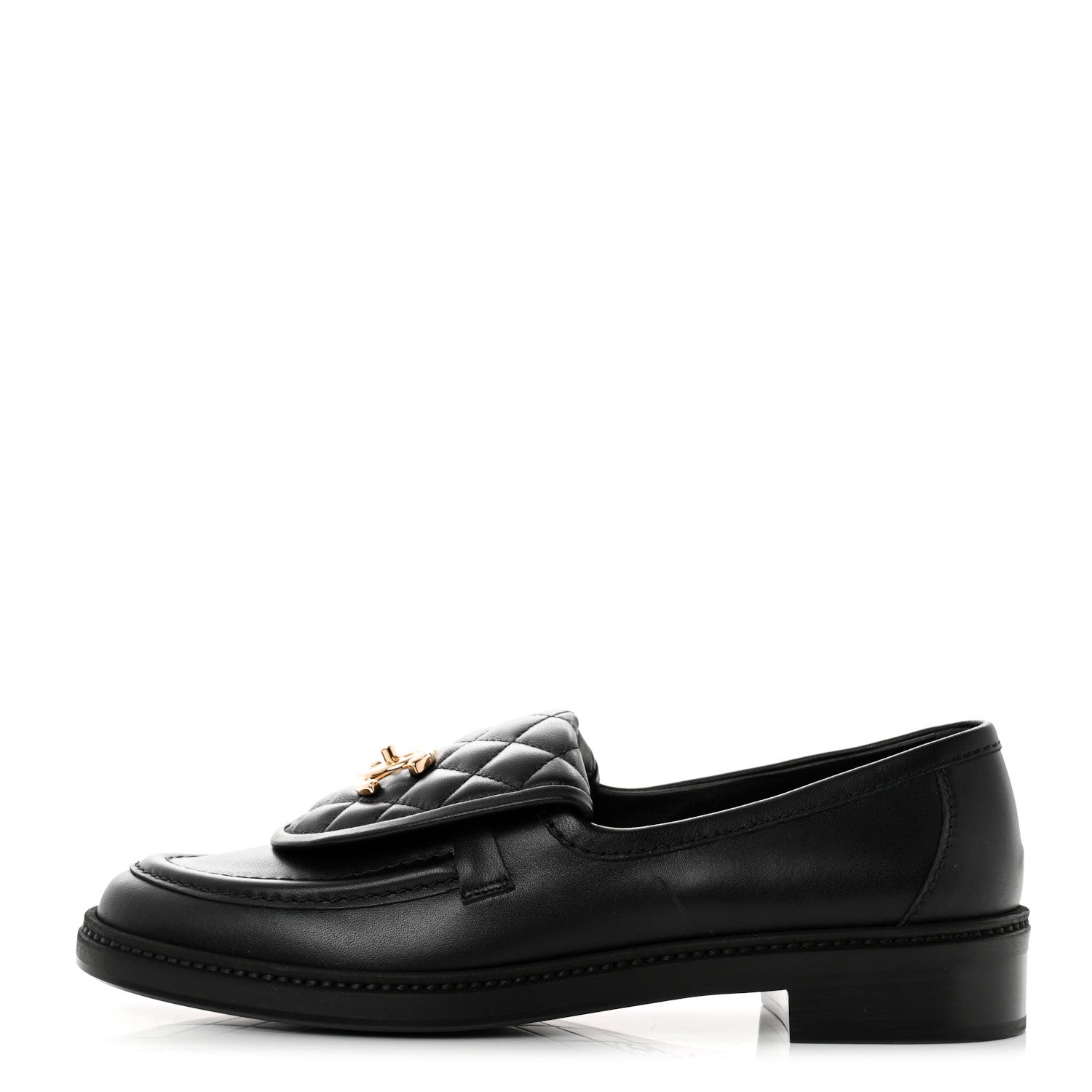Chanel Lambskin Quilted CC Turnlock Loafers 40 Black 1 of 9