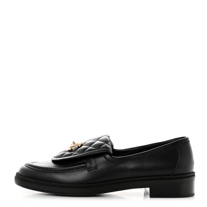 Chanel Lambskin Quilted CC Turnlock Loafers 40 Black 1 of 9