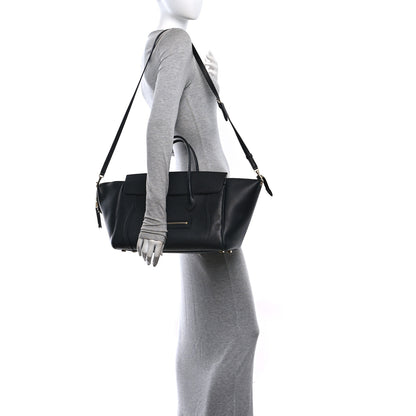 Celine Supple Shiny Lambskin Medium Smiling New Luggage Black 2 of 10