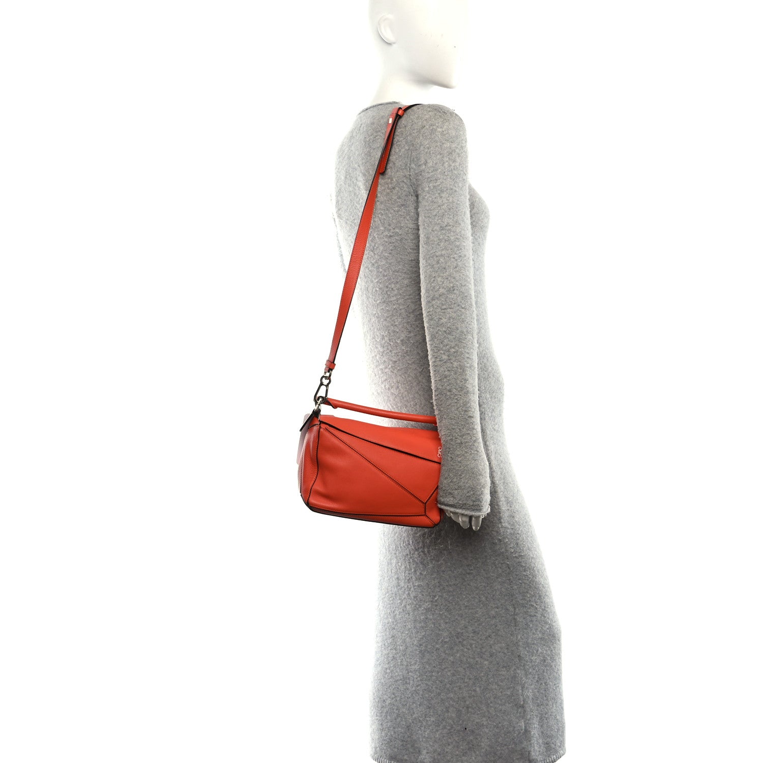 Loewe Calfskin Small Puzzle Bag Orange 2 of 11