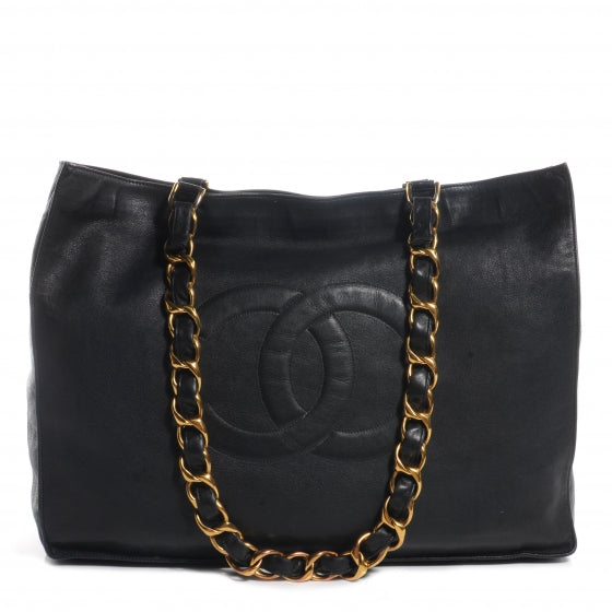 Lambskin Jumbo Shoulder Bag Black