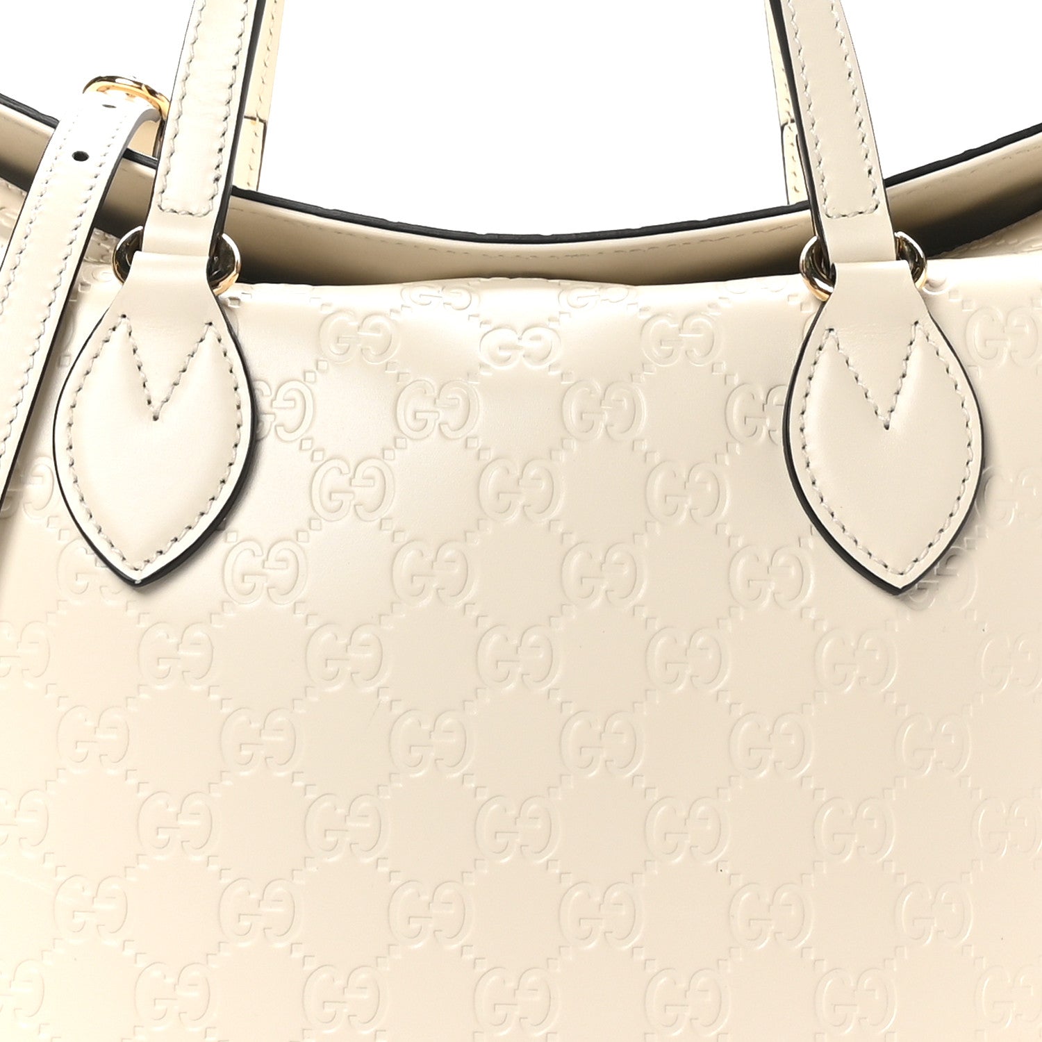 Gucci Guccissima Linea A Foldover Tote Off White 8 of 10