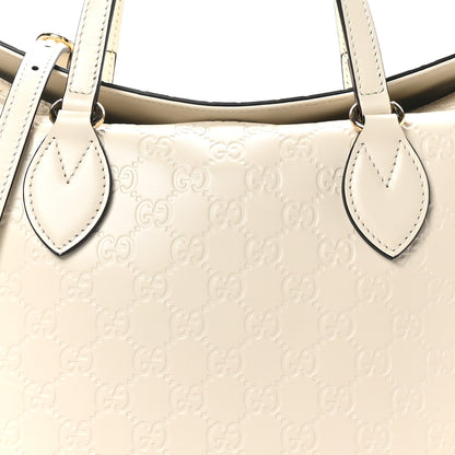 Gucci Guccissima Linea A Foldover Tote Off White 8 of 10