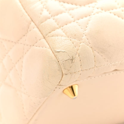 Christian Dior Lambskin Cannage Medium Lady Dior Beige 11 of 22