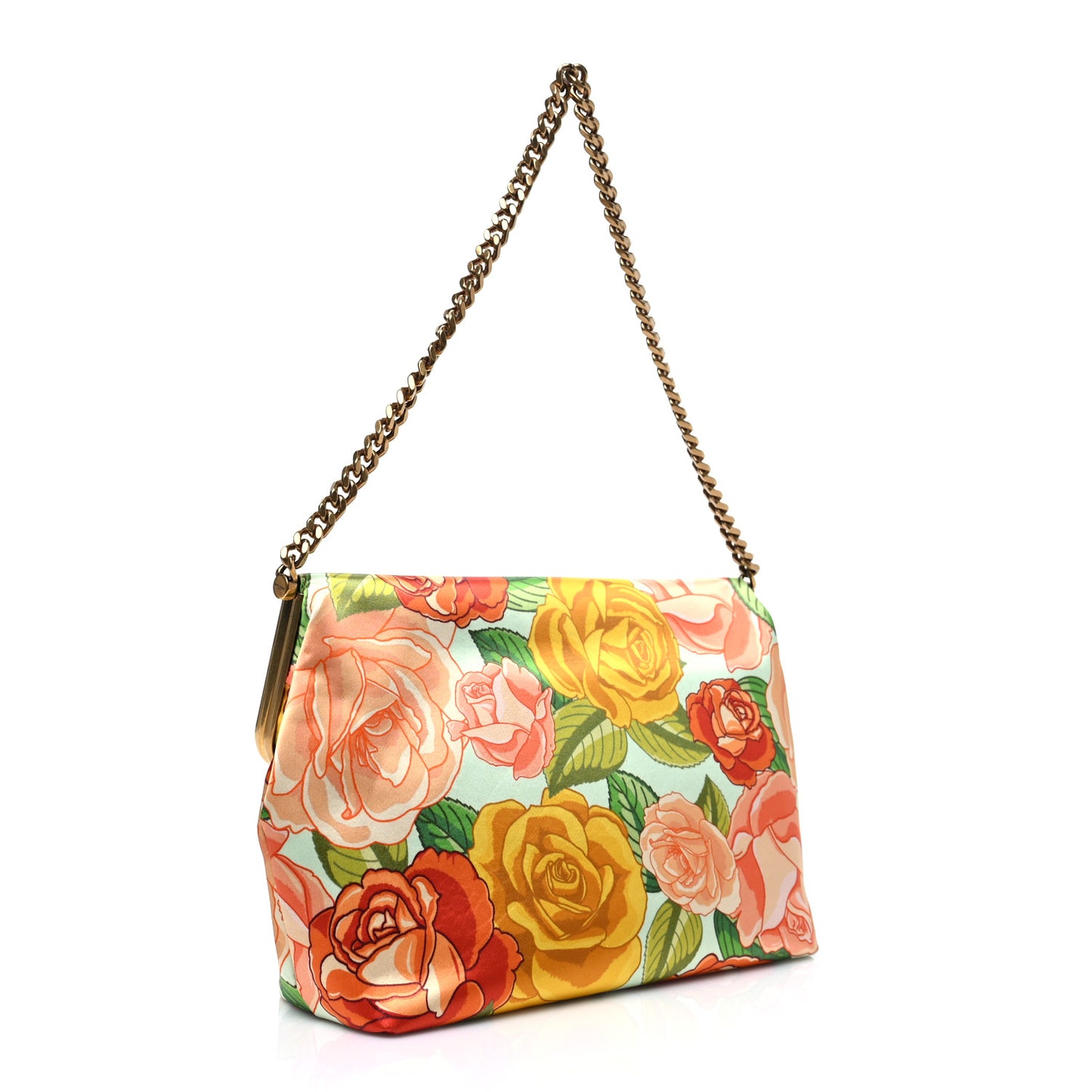 Silk Floral Print Monogram Medium Sac Charniere Fanny Multicolor