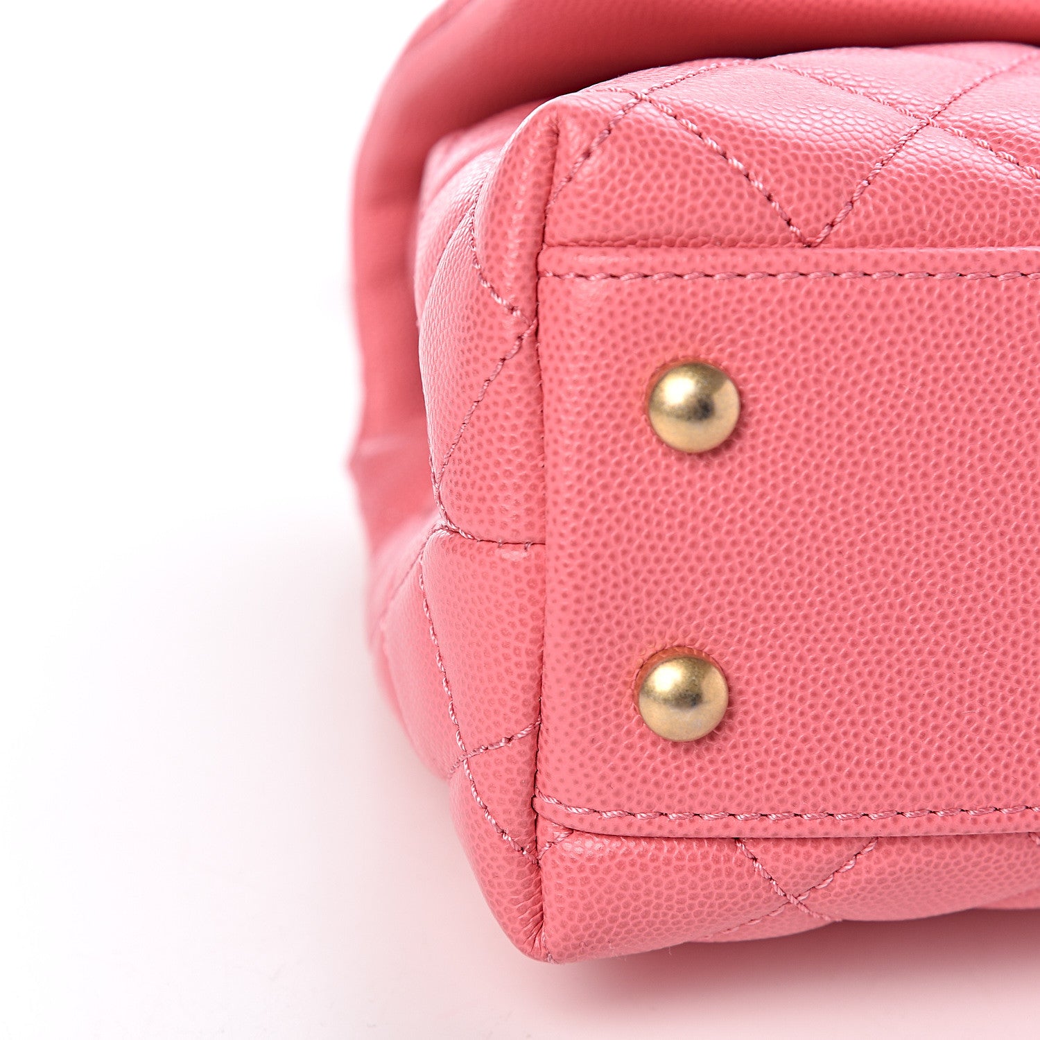 Chanel Caviar Lizard Quilted Mini Coco Handle Flap Pink 9 of 10