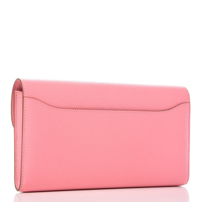 Hermes Epsom Constance Long Wallet Rose Confetti 3 of 8