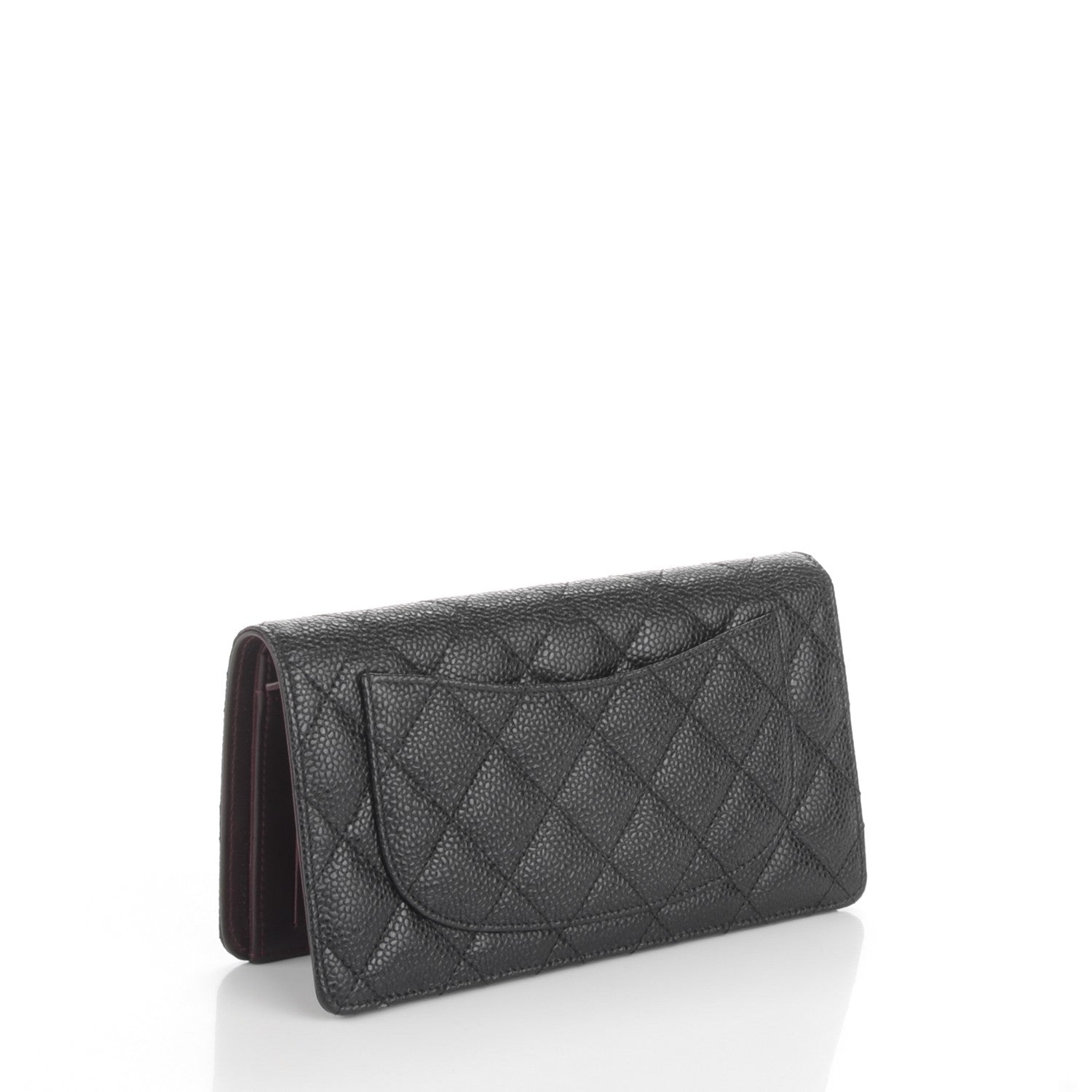 Chanel Caviar Quilted Yen Wallet Black 3 of 8