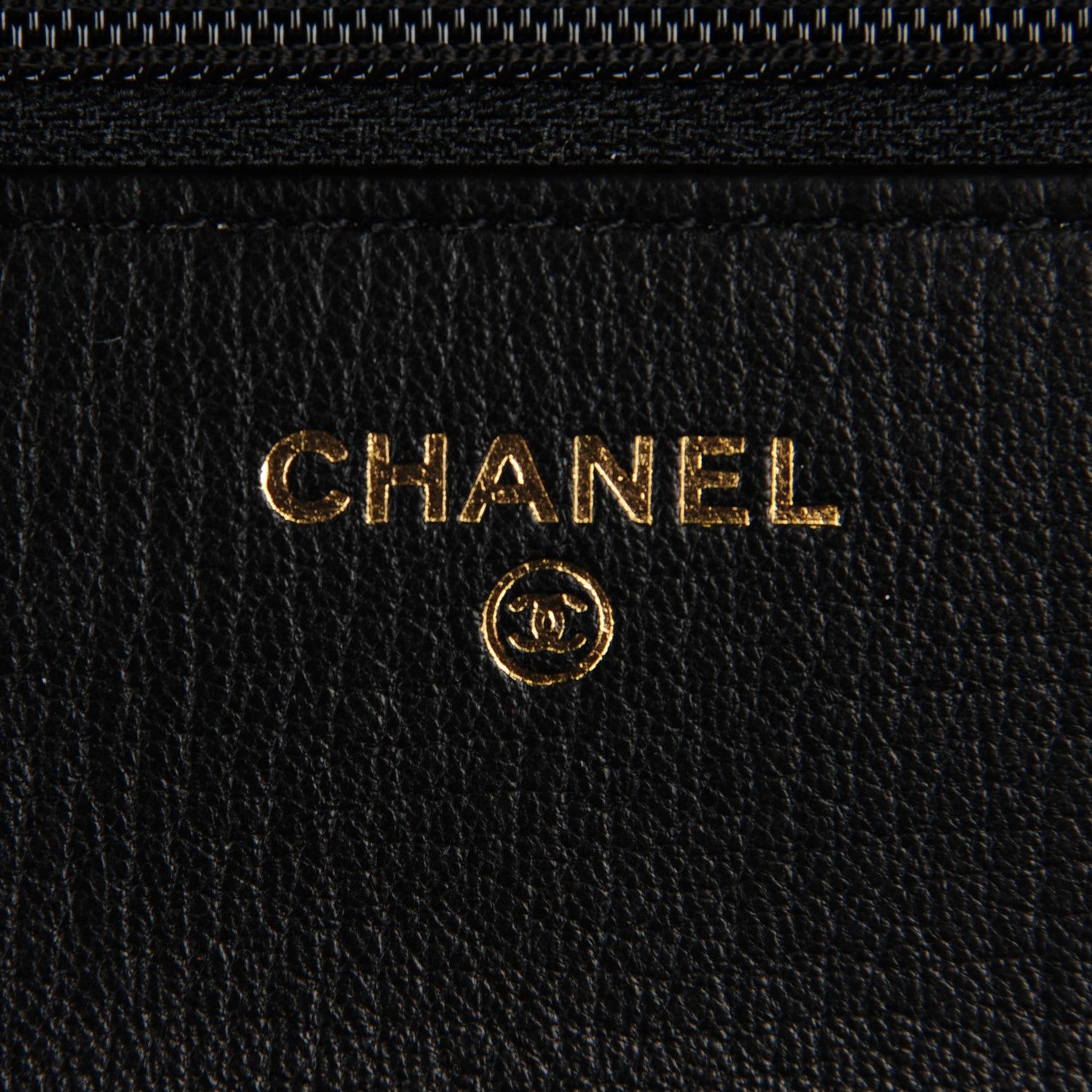 Chanel Goatskin Quilted CC Eyelet Wallet On Chain Black 6 of 9